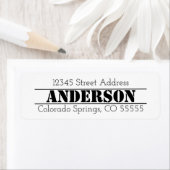 中央の名前 – 差出人住所ラベル ラベル (インサイチュ)