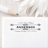 中央の名前 – 差出人住所ラベル ラベル (インサイチュ)