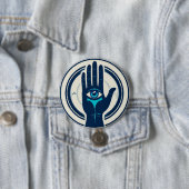 中央の目で手を描いたシンボル 缶バッジ (インサイチュ)