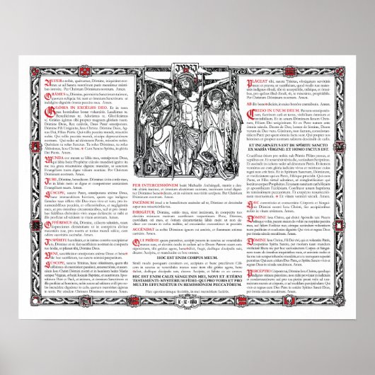 中央の祭壇カード ポスター (正面)