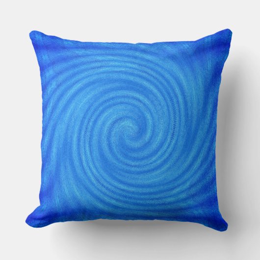 中央の青いツイスト効果 クッション (正面)