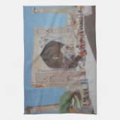 中央アジアのサマルカンド市 キッチンタオル (縦)