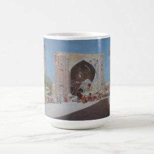 中央アジアのサマルカンド市 コーヒーマグカップ