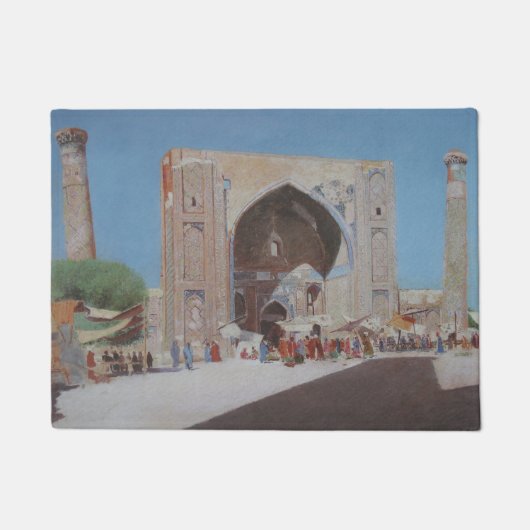 中央アジアのサマルカンド市 ドアマット (正面)