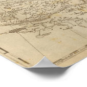 中央アジアの地図:アロースミス ポスター (角)