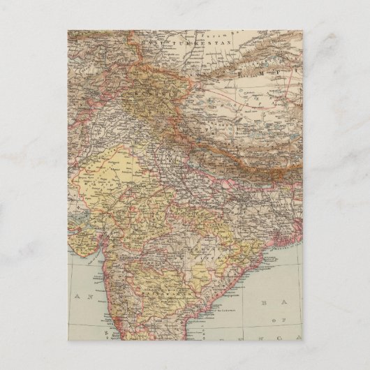 中央アジア（インド） ポストカード (正面)