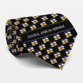 中央アフリカの波状国旗のパターン ネクタイ (ロール)