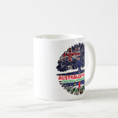 中央アフリカオーストラリア国旗のルーツ コーヒーマグカップ (正面右)