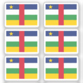 中央アフリカ共和国の国旗の収集パック6 シール (正面)