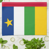 中央アフリカ共和国の国旗 キッチンタオル (折り畳み)
