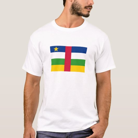 中央アフリカ共和国の国旗 Tシャツ (正面)