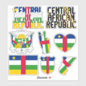 中央アフリカ共和国の素晴らしい国旗 シール (シート)