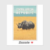 中央アフリカ共和国イラストレーション旅行芸術 シール (シート)