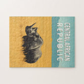 中央アフリカ共和国イラストレーション旅行芸術 ジグソーパズル (横)