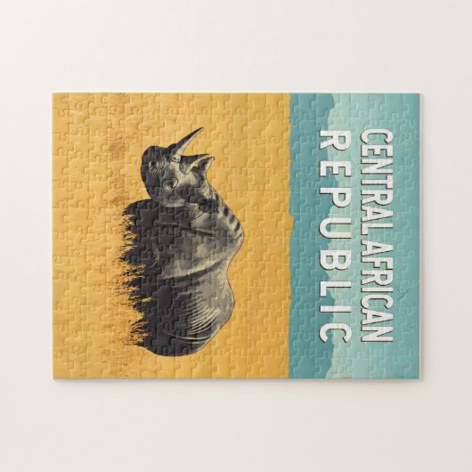 中央アフリカ共和国イラストレーション旅行芸術 ジグソーパズル (横)