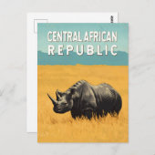 中央アフリカ共和国イラストレーション旅行芸術 ポストカード (正面/裏面)
