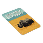 中央アフリカ共和国イラストレーション旅行芸術 マグネット (右側)