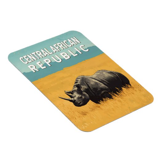 中央アフリカ共和国イラストレーション旅行芸術 マグネット (右側)