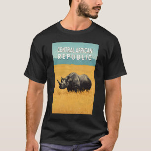 中央アフリカ共和国イラストレーション旅行芸術 Tシャツ