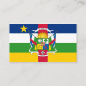 中央アフリカ共和国国旗とコート・オブ・アームズ 名刺 (正面)