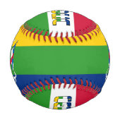 中央アフリカ共和国国旗と紋章 野球ボール (裏面)