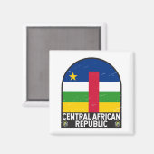 中央アフリカ共和国国旗のエンブレム動揺して マグネット (正面/裏面)