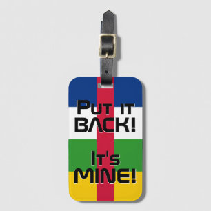 中央アフリカ共和国国旗のルおもしろいガ ラゲッジタグ