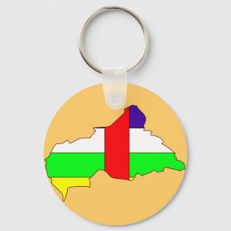 中央アフリカ共和国国旗の地図 キーホルダー