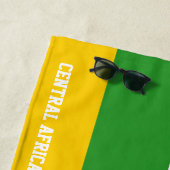 中央アフリカ共和国国旗の壮麗な愛国心 ビーチタオル (インサイチュ)