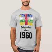 中央アフリカ共和国国旗の独立性 Tシャツ (正面)