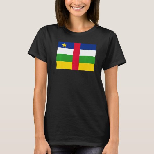 中央アフリカ共和国国旗バンギ Tシャツ (正面)