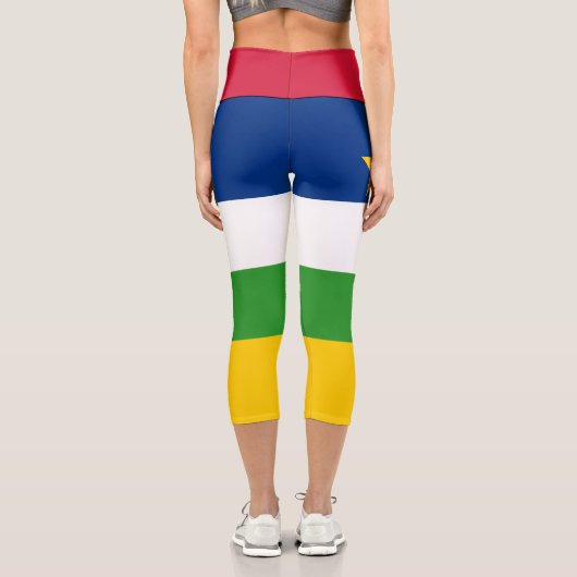 中央アフリカ共和国国旗 カプリレギンス (裏面)