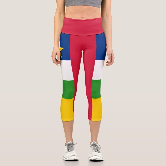 中央アフリカ共和国国旗 カプリレギンス (正面)