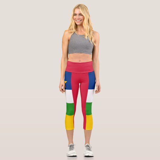 中央アフリカ共和国国旗 カプリレギンス (正面)