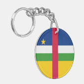 中央アフリカ共和国国旗 キーホルダー (正面左)
