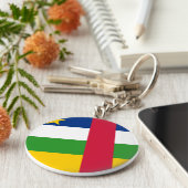 中央アフリカ共和国国旗 キーホルダー (側面)