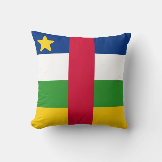 中央アフリカ共和国国旗 クッション (正面)