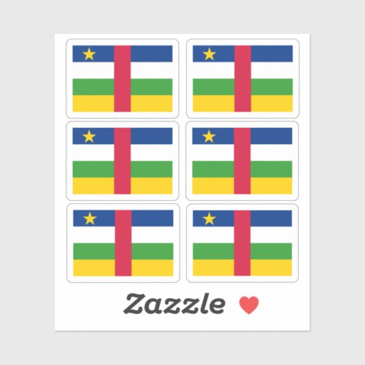 中央アフリカ共和国国旗 – コレクション シール (シート)