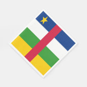 中央アフリカ共和国国旗 スタンダードランチョンナプキン (角)