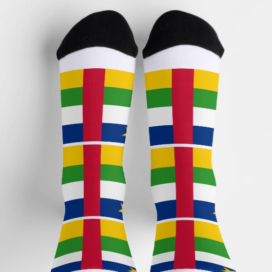中央アフリカ共和国国旗 ソックス (上部)