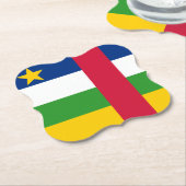 中央アフリカ共和国国旗 ペーパーコースター (アングル)