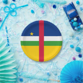 中央アフリカ共和国国旗 ペーパープレート (パーティー)