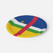 中央アフリカ共和国国旗 ペーパープレート (アングル)