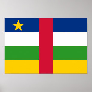 中央アフリカ共和国国旗 ポスター