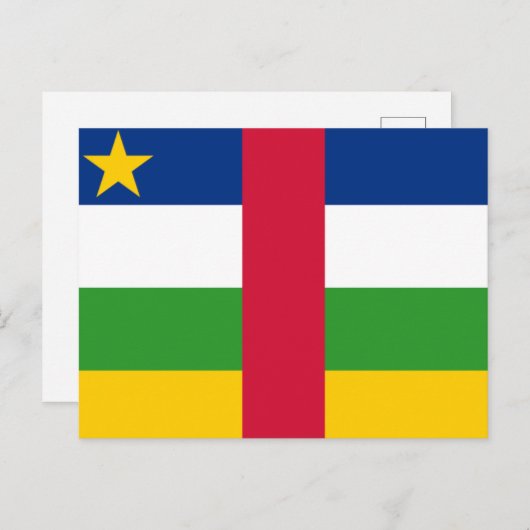 中央アフリカ共和国国旗 ポストカード (正面/裏面)