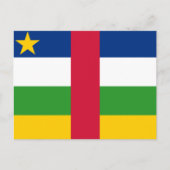 中央アフリカ共和国国旗 ポストカード (正面)