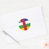中央アフリカ共和国国旗 ラウンドシール (封筒)