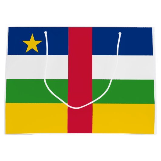 中央アフリカ共和国国旗 ラージペーパーバッグ (正面)