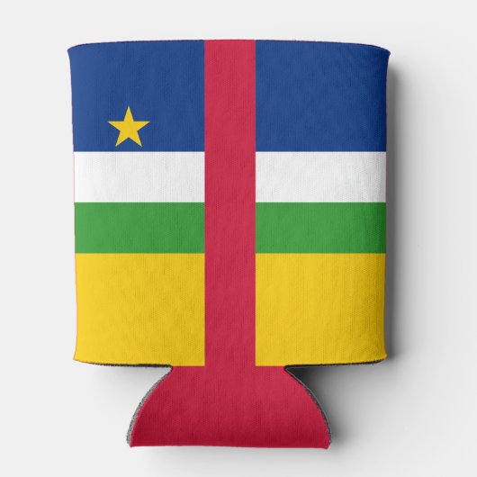 中央アフリカ共和国国旗 缶クーラー (裏面)