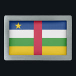 中央アフリカ共和国国旗 長方形ベルトバックル<br><div class="desc">中央アフリカ共和国愛国国旗。</div>
